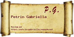 Petrin Gabriella névjegykártya