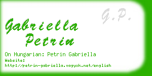 gabriella petrin business card